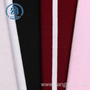 Striped jersey knit rayon spandex fabric